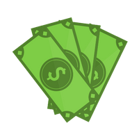 image of dollar bills icon