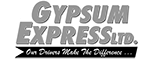 image of gypsum express logo in black and white